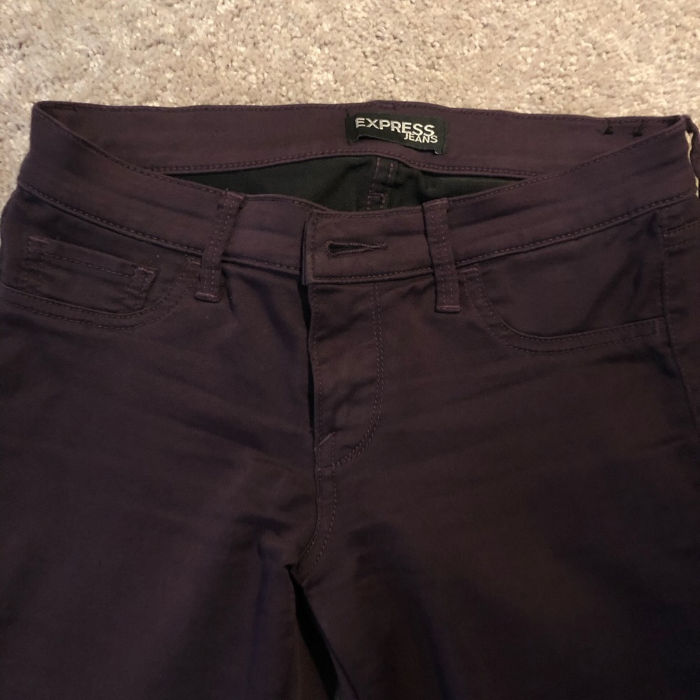 EXPRESS Burgundy skinny jeans